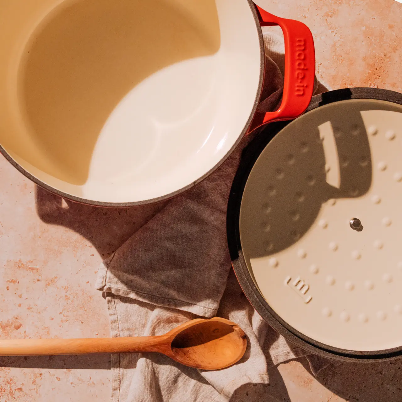 red dutch oven lifestyle image