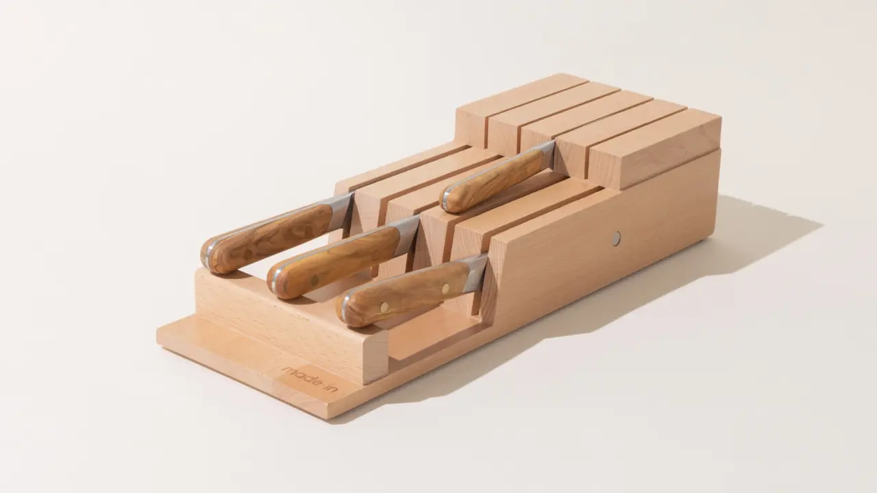 knife organizer olive wood