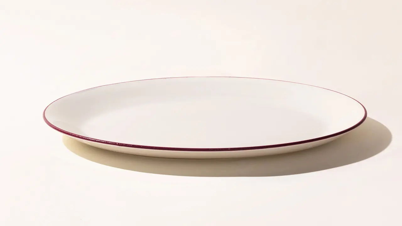 serving platter ruby red