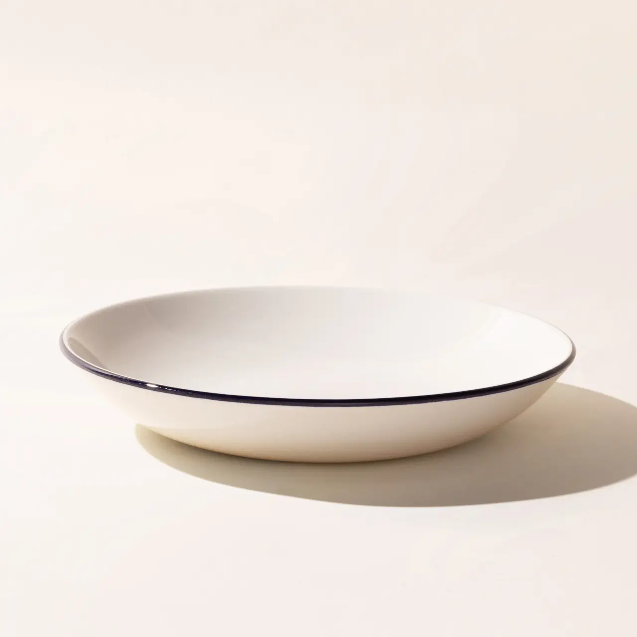 entree bowl blue rim