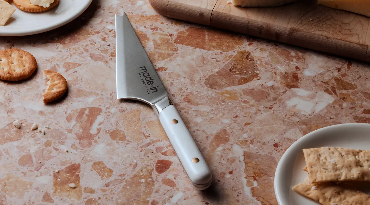cheese knife on countertop