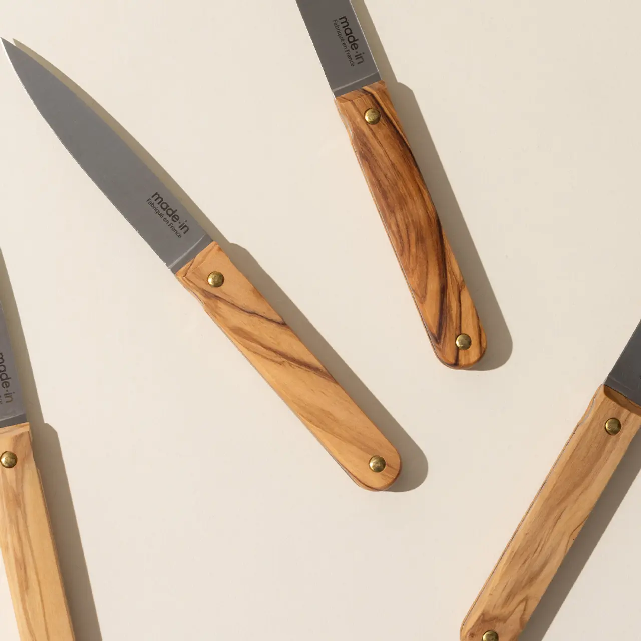 steak knives olive wood handle