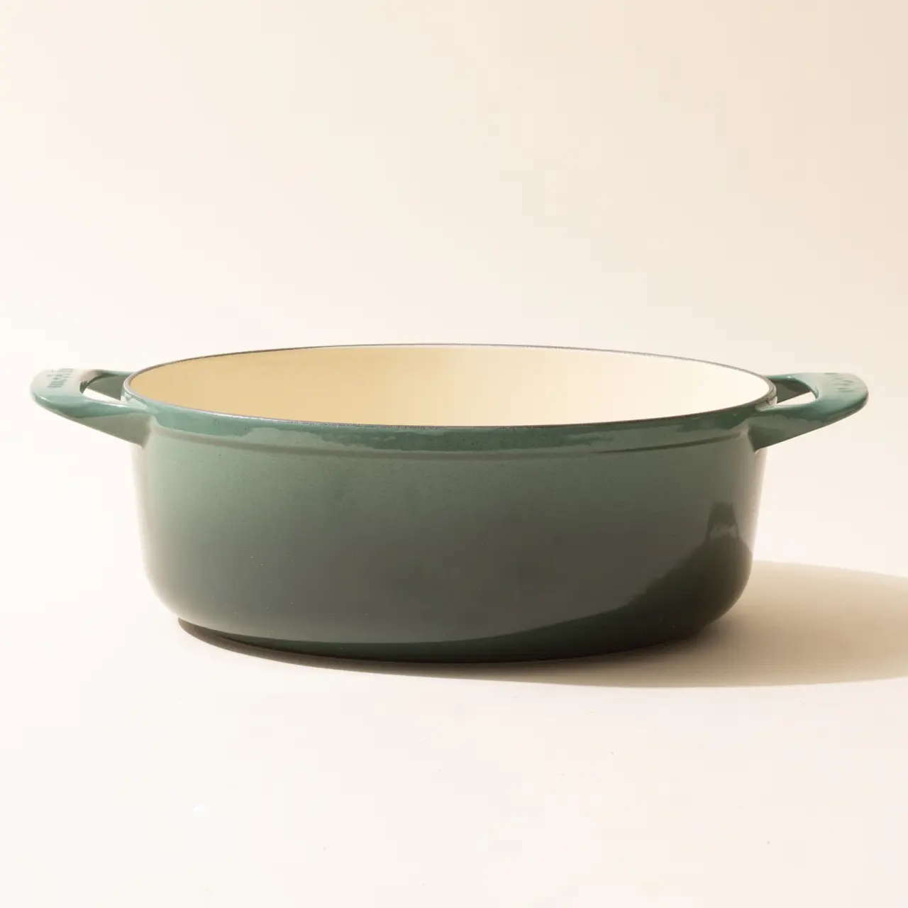 oval dutch oven hudson green no lid