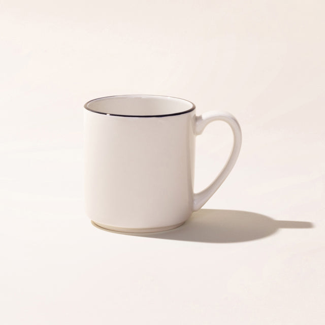 coffee mug navy rim